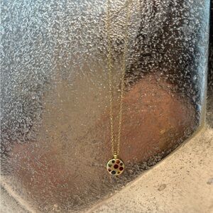 Gold Multicolor Pendant Necklace